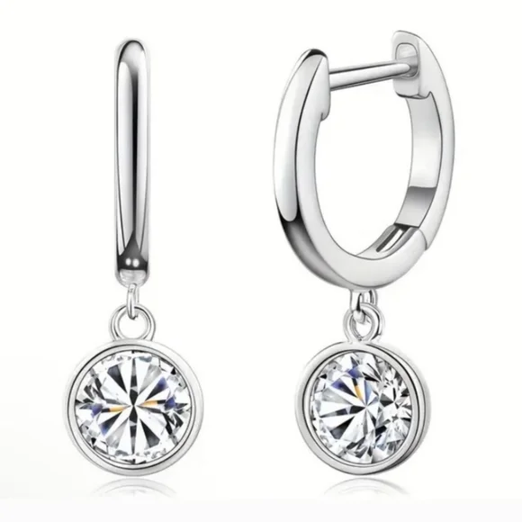 .3 ct t.w Moissanite Four Row NecklaceW/Moissanite .5 ct t.w. Petite earring